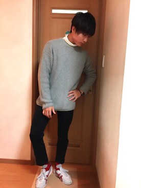 「ハイネックトップス」｜b,kさん（メンズ・174cm）の秋コーディネート