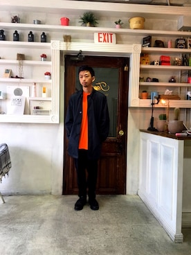 「Paul Smith（ポールスミス）のアイテム（ナイロンジャケット）」を使った、yosimasa taniさん（メンズ・172cm）の秋コーディネート
