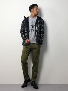 「Burner（バーナー）のアイテム（スウェット）」を使った、ryoma nagaokaさん（メンズ・182cm）の冬コーディネート