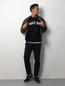 「BEAMS（ビームス）のアイテム（MA-1）」を使った、ryoma nagaokaさん（メンズ・182cm）の冬コーディネート