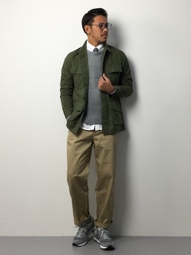 「URBAN RESEARCH（アーバンリサーチ）のアイテム（ミリタリージャケット）」を使った、ryoma nagaokaさん（メンズ・182cm）の春コーディネート