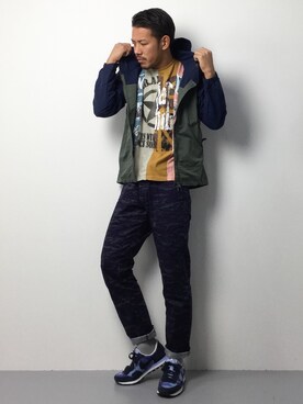「green label relaxing（グリーンレーベルリラクシング）のアイテム（ナイロンジャケット）」を使った、ryoma nagaokaさん（メンズ・182cm）の春コーディネート