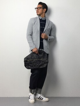 「Right-on（ライトオン）のアイテム（ニット/セーター）」を使った、ryoma nagaokaさん（メンズ・182cm）の春コーディネート