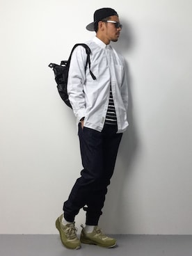 「TOMMY HILFIGER（トミーヒルフィガー）のアイテム（デニムパンツ）」を使った、ryoma nagaokaさん（メンズ・182cm）の春コーディネート
