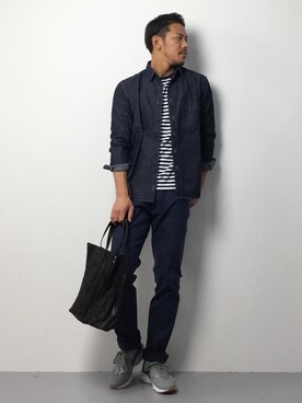 「TIDEWAY（タイドウェイ）のアイテム」を使った、ryoma nagaokaさん（メンズ・182cm）の春コーディネート