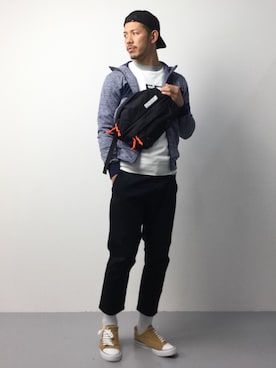 「wdl.（ワームデザインラボ）のアイテム」を使った、ryoma nagaokaさん（メンズ・182cm）の春コーディネート