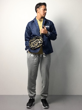 「A BATHING APE（アベイシングエイプ）のアイテム（ナイロンジャケット）」を使った、ryoma nagaokaさん（メンズ・182cm）の春コーディネート