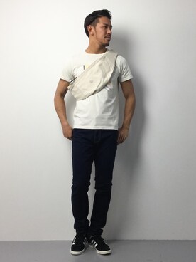「SHIPS JET BLUE（シップスジェットブルー）のアイテム（デニムパンツ）」を使った、ryoma nagaokaさん（メンズ・182cm）の春コーディネート