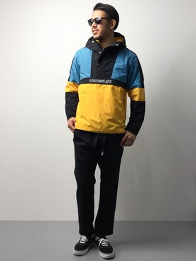 「A BATHING APE（アベイシングエイプ）のアイテム（ナイロンジャケット）」を使った、ryoma nagaokaさん（メンズ・182cm）の春コーディネート