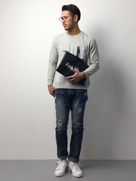 「Keith Haring（キース・ヘリング）のアイテム」を使った、ryoma nagaokaさん（メンズ・182cm）の春コーディネート