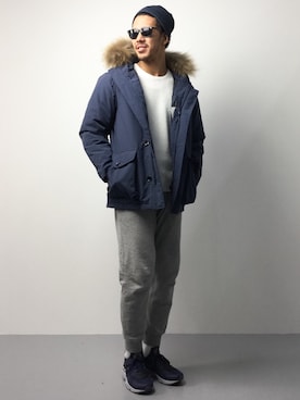 「JOURNAL STANDARD relume（ジャーナルスタンダード　レリューム）のアイテム（ニットキャップ/ビーニー）」を使った、ryoma nagaokaさん（メンズ・182cm）の春コーディネート