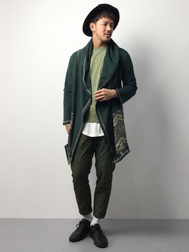 「チャイハネ（チャイハネ）のアイテム（カーディガン/ボレロ）」を使った、ryoma nagaokaさん（メンズ・182cm）の春コーディネート