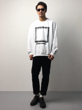 「unrelaxing（アンリラクシング）のアイテム（スウェット）」を使った、ryoma nagaokaさん（メンズ・182cm）の春コーディネート