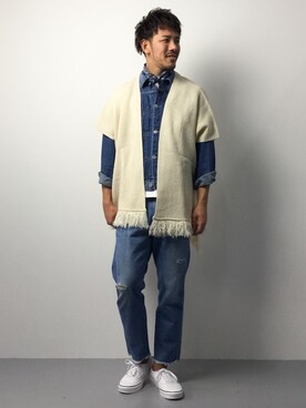「SEVENDAYS=SUNDAY（セブンデイズサンデイ）のアイテム（ジャケット/アウター）」を使った、ryoma nagaokaさん（メンズ・182cm）の春コーディネート
