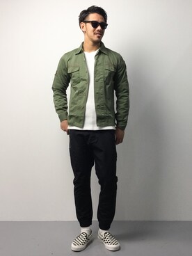 「DETAILS（ディテールズ）のアイテム（パンツ）」を使った、ryoma nagaokaさん（メンズ・182cm）の春コーディネート
