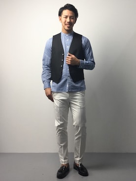 「MACKINTOSH PHILOSOPHY（ﾏｯｷﾝﾄｯｼｭ ﾌｨﾛｿﾌｨｰ）のアイテム」を使った、ryoma nagaokaさん（メンズ・182cm）の春コーディネート