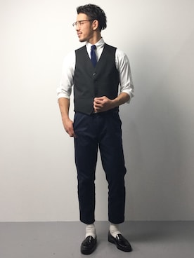 「MACKINTOSH PHILOSOPHY（ﾏｯｷﾝﾄｯｼｭ ﾌｨﾛｿﾌｨｰ）のアイテム」を使った、ryoma nagaokaさん（メンズ・182cm）の春コーディネート