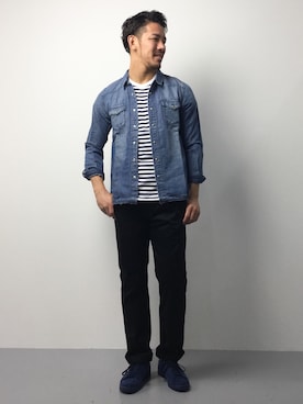 「Back Channel（バックチャンネル）のアイテム（チノパンツ）」を使った、ryoma nagaokaさん（メンズ・182cm）の春コーディネート
