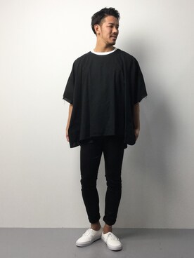「STUDIOUS（ステュディオス）のアイテム（チノパンツ）」を使った、ryoma nagaokaさん（メンズ・182cm）の春コーディネート