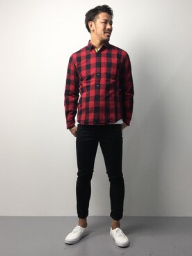 「STUDIOUS（ステュディオス）のアイテム（チノパンツ）」を使った、ryoma nagaokaさん（メンズ・182cm）の春コーディネート