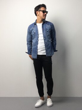 「STUDIOUS（ステュディオス）のアイテム（チノパンツ）」を使った、ryoma nagaokaさん（メンズ・182cm）の春コーディネート