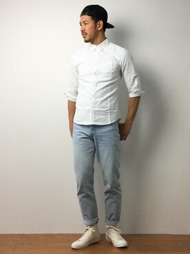 「green label relaxing（グリーンレーベルリラクシング）のアイテム（キャップ）」を使った、ryoma nagaokaさん（メンズ・182cm）の春コーディネート
