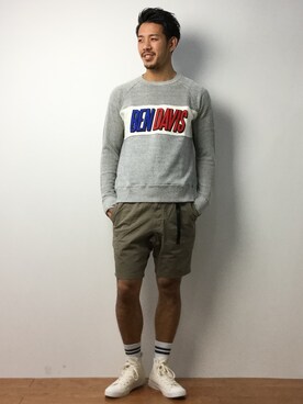「BEN DAVIS/PROJECT LINE（ベンデイビスプロジェクトライン）のアイテム」を使った、ryoma nagaokaさん（メンズ・182cm）の春コーディネート
