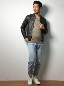 「アイテム（MA-1）」を使った、ryoma nagaokaさん（メンズ・182cm・20代）の春コーディネート