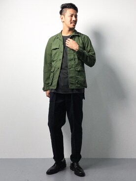「JOURNAL STANDARD relume（ジャーナルスタンダード　レリューム）のアイテム（ミリタリージャケット）」を使った、ryoma nagaokaさん（メンズ・182cm）の春コーディネート