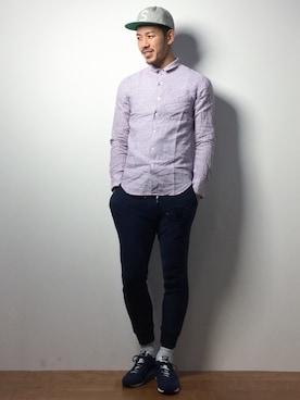 「Saturdays NYC（サタデーズ ニューヨークシティ ）のアイテム（キャップ）」を使った、ryoma nagaokaさん（メンズ・182cm）の春コーディネート