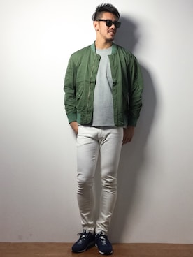 「アイテム（MA-1）」を使った、ryoma nagaokaさん（メンズ・182cm・20代）の春コーディネート