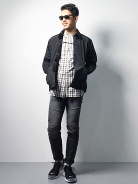 「knock through abstraction（ノックスルーアブストラクション）のアイテム（パンツ）」を使った、ryoma nagaokaさん（メンズ・182cm）の春コーディネート