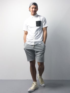 「Levi's（リーバイス）のアイテム（帽子）」を使った、ryoma nagaokaさん（メンズ・182cm）の春コーディネート