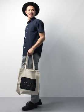 「ENER（イーエヌイーアール）のアイテム」を使った、ryoma nagaokaさん（メンズ・182cm）の春コーディネート