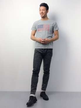 「glamb（グラム）のアイテム（パンツ）」を使った、ryoma nagaokaさん（メンズ・182cm）の春コーディネート