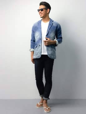 「AKM（エイケイエム）のアイテム（ジャケット/アウター）」を使った、ryoma nagaokaさん（メンズ・182cm）の春コーディネート