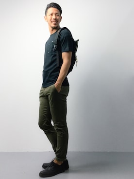 「Herschel Supply（ハーシェルサプライ）のアイテム（バッグ）」を使った、ryoma nagaokaさん（メンズ・182cm）の春コーディネート