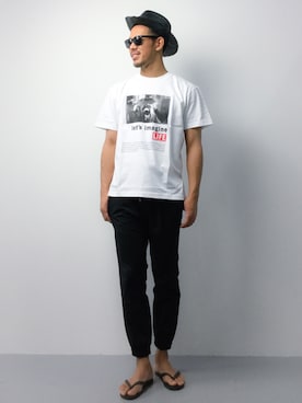 「MR.OLIVE（ミスターオリーブ）のアイテム（ハット）」を使った、ryoma nagaokaさん（メンズ・182cm）の春コーディネート