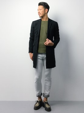 「HAMNETT（ハムネット）のアイテム（テーラードジャケット）」を使った、ryoma nagaokaさん（メンズ・182cm）の春コーディネート