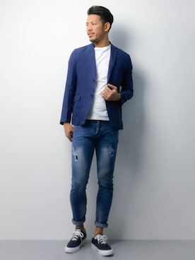 「Burner（バーナー）のアイテム（パンツ）」を使った、ryoma nagaokaさん（メンズ・182cm）の春コーディネート