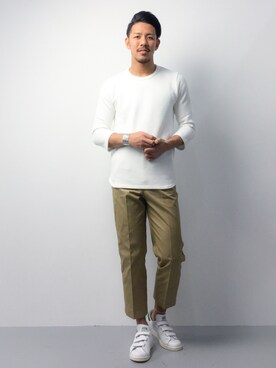 「Education from Youngmachines（エデュケーションフロムヤングマシーン）のアイテム」を使った、ryoma nagaokaさん（メンズ・182cm）の春コーディネート