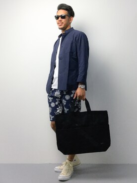 「Saturdays NYC（サタデーズ ニューヨークシティ ）のアイテム（バッグ）」を使った、ryoma nagaokaさん（メンズ・182cm）の夏コーディネート