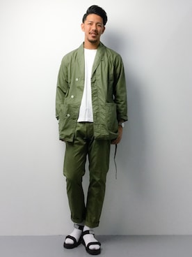 「CalCru（カルクルー）のアイテム」を使った、ryoma nagaokaさん（メンズ・182cm）の夏コーディネート