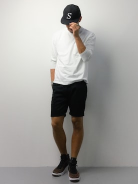 「Saturdays NYC（サタデーズ ニューヨークシティ ）のアイテム（キャップ）」を使った、ryoma nagaokaさん（メンズ・182cm）の夏コーディネート