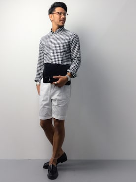 「BASECONTROL（ベースコントロール）のアイテム（バッグ）」を使った、ryoma nagaokaさん（メンズ・182cm）の夏コーディネート