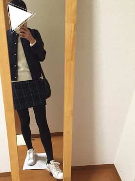「みどり」｜「アイテム（ブルゾン）」を使った、N-Miさん（レディース・163cm）の冬コーディネート