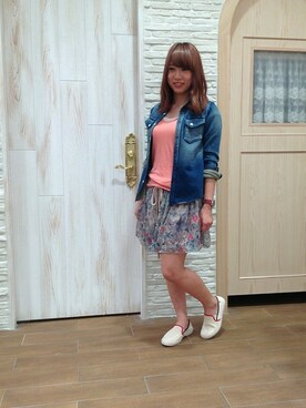 「B'2nd（ビーセカンド）のアイテム（デニムジャケット）」を使った、B'2nd re'quaさん（レディース・165cm）の春コーディネート