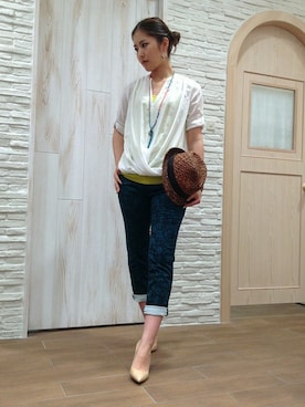 「B'2nd（ビーセカンド）のアイテム（アクセサリー）」を使った、B'2nd re'quaさん（レディース・166cm）の夏コーディネート