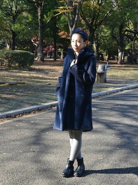 「B'2nd（ビーセカンド）のアイテム（その他アウター）」を使った、B'2nd re'quaさん（レディース・160cm）の冬コーディネート