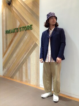 「FREAK'S STORE（フリークスストア）のアイテム（テーラードジャケット）」を使った、マツモト  ヒロキさん（メンズ・173cm）の春コーディネート